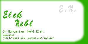 elek nebl business card